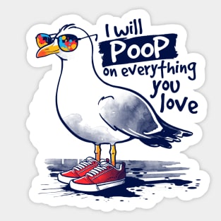 Seagull poop Sticker